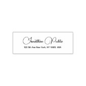 Handgeschreven Naam Eenvoudige Sjabloon Retouradre Zelfinktende Stempel (Design)