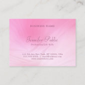 Handgeschreven naam Elegant Pink Modern Sjabloon Visitekaartje (Achterkant)