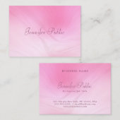 Handgeschreven naam Elegant Pink Modern Sjabloon Visitekaartje (Voorkant / Achterkant)