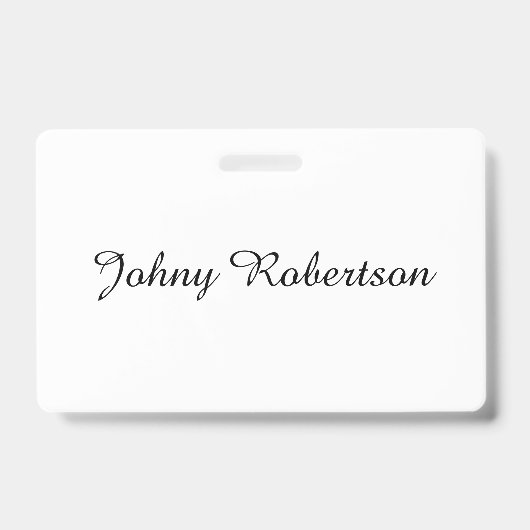 Handgeschreven naam elegant professioneel modern badge (Voorzijde)