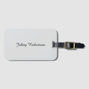 Handgeschreven naam elegant professioneel modern bagagelabel