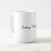 Handgeschreven naam elegant professioneel modern koffiemok (Voorkant links)