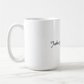 Handgeschreven naam elegant professioneel modern koffiemok (Links)