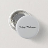 Handgeschreven naam elegant professioneel modern ronde button 3,2 cm (Voorkant /achterkant)