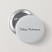 Handgeschreven naam elegant professioneel modern ronde button 5,7 cm (Voorkant /achterkant)