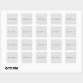 Handgeschreven naam elegant professioneel modern vierkante sticker (Vel)