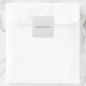 Handgeschreven naam elegant professioneel modern vierkante sticker (Tas)