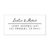 Handgeschreven naam en adres van het paar bruiloft  zelfinktende stempel (Design)