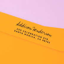 Handgeschreven naam en eenvoudig retouradres