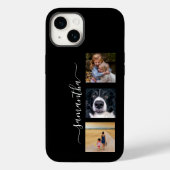 Handgeschreven naam Foto Collage Sjabloon Aangepas Case-Mate iPhone Case (Achterkant)