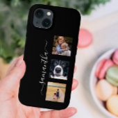 Handgeschreven naam Foto Collage Sjabloon Aangepas Case-Mate iPhone Case
