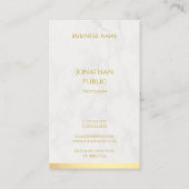 Handgeschreven naam Goud en Marmer Modern Elegant Visitekaartje (Achterkant)