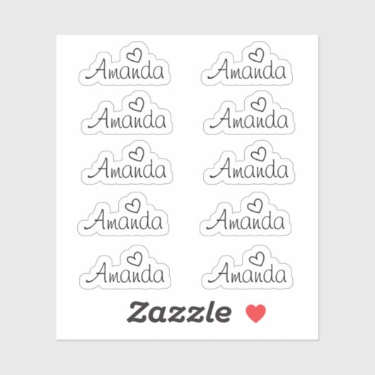 Handgeschreven naam handgeschreven handtekening sticker (Vel)