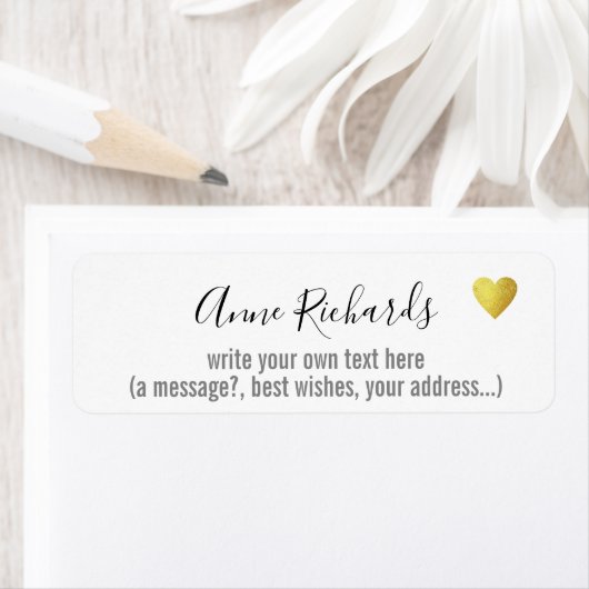 Handgeschreven naam / handtekening met aangepaste  etiket (Insitu)