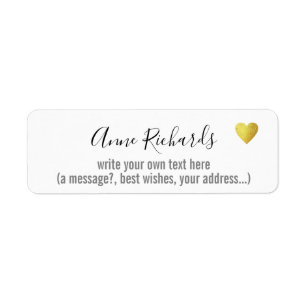 Handgeschreven naam / handtekening met aangepaste  etiket