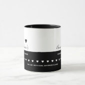 Handgeschreven naam Handtekening met Love Heart Bl Mok (Midden)