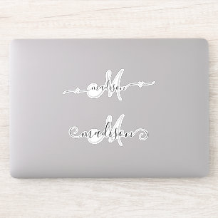 Handgeschreven naam Monogram Calligrafie Sticker