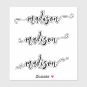 Handgeschreven naam Monogram penseelscript Sticker (Vel)