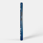 Handgeschreven naam Navy Blue Metal Glitter Samsung Galaxy Hoesje (Rechterkant)