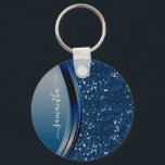 Handgeschreven naam Navy Blue Metal Glitter Sleutelhanger<br><div class="desc">Dit ontwerp kan op het gebied worden gepersonaliseerd dat door de foto en/of tekst te veranderen wordt verstrekt. Of het kan worden aangepast door te klikken deze Sjabloon personaliseert en dan de klik te kiezen om verdere optie aan te passen en de kleur van de achtergrond te schrappen of te...</div>