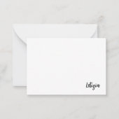 Handgeschreven naam Notitiekaarten Notitiekaartje (Voorkant)