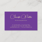 Handgeschreven naam Professional Elegant Sjabloon Visitekaartje (Voorkant)