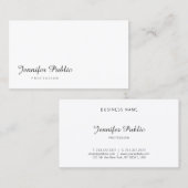 Handgeschreven Naam Script Modern Elegant Minimali Visitekaartje (Voorkant / Achterkant)