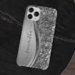 Handgeschreven naam Silver Metal Glitter 12 Case-Mate iPhone Case<br><div class="desc">Het ontwerp is een foto en de hoesjes worden niet gemaakt met glitter, sequenties, metalen of bossen. Dit ontwerp is ook beschikbaar op andere telefoonmodellen. Kies het Type van Apparaat om andere hoesjes van iPhone, van Samsung Galaxy of van Google te zien. Sommige stijlen kunnen worden gewijzigd door Stijl te...</div>
