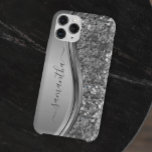 Handgeschreven naam Silver Metal Glitter 12 Case-Mate iPhone Case<br><div class="desc">Het ontwerp is een foto en de hoesjes worden niet gemaakt met glitter, sequenties, metalen of bossen. Dit ontwerp is ook beschikbaar op andere telefoonmodellen. Kies het Type van Apparaat om andere hoesjes van iPhone, van Samsung Galaxy of van Google te zien. Sommige stijlen kunnen worden gewijzigd door Stijl te...</div>