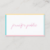 Handgeschreven Naam Tekst Moderne Sjabloon Trend C Visitekaartje (Voorkant)