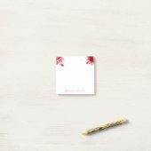 Handgeschreven Naam Tekst Waterverfrozen Bloem Post-it® Notes (Op bureau)