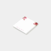Handgeschreven Naam Tekst Waterverfrozen Bloem Post-it® Notes (Schuin)