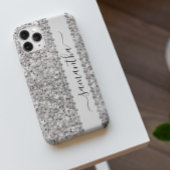 Handgeschreven naam White Diamond Glitter Case-Mate iPhone Case