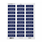 handgeschreven namen + adresinformatie blauw etiket (Full Sheet)