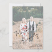 Handgeschreven Namen Foto opslaan Datum Save The Date (Voorkant)