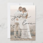Handgeschreven Niets Fancy Gewoon Liefde Bruiloft Kaart (Voorkant)