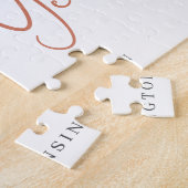 Handgeschreven nieuw jaar koper Roos Gold Marble Legpuzzel (Zijkant)
