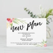 Handgeschreven "Nieuw plan" Bloemende uitgestelde  Kaart (Staand voorkant)