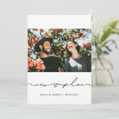 Handgeschreven nieuwe plan huwelijksupdate foto aankondiging (Staand voorkant)