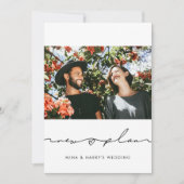 Handgeschreven Nieuwe planning huwelijksupdate fot Aankondiging (Voorkant)