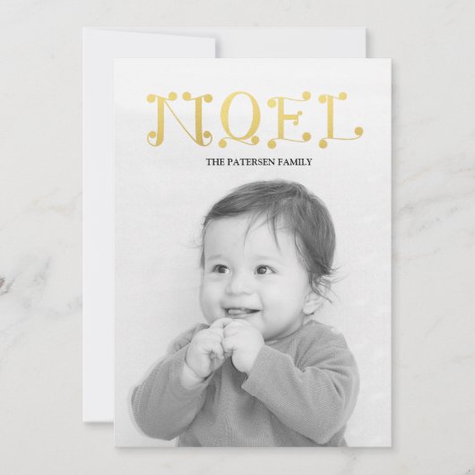 handgeschreven NOEL Feestdagenkaart (Voorkant)