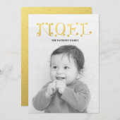 handgeschreven NOEL Feestdagenkaart (Voorkant / Achterkant)