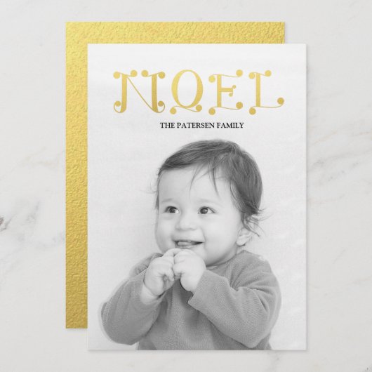 handgeschreven NOEL Feestdagenkaart (Voorkant / Achterkant)