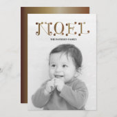 handgeschreven NOEL Feestdagenkaart (Voorkant / Achterkant)