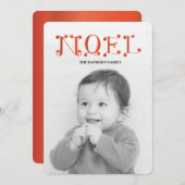 handgeschreven NOEL Feestdagenkaart (Voorkant / Achterkant)