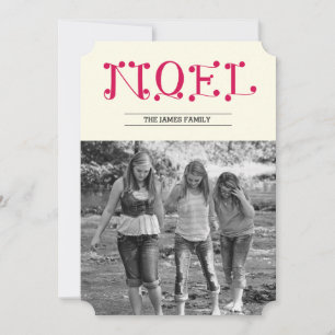 handgeschreven NOEL Feestdagenkaart