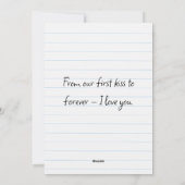 Handgeschreven notitie Happy Valentine's Day Feestdagenkaart (Achterkant)