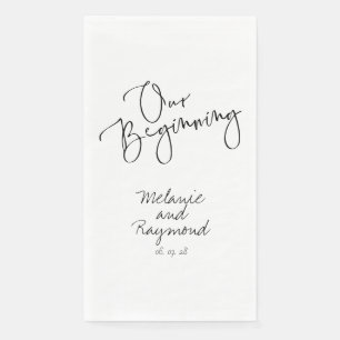 Handgeschreven ons begindiner Napkins Servet