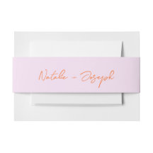 Handgeschreven Oranje Roze Whimsical Trouwfeest Pl