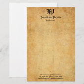  handgeschreven oude papieren look Sjabloon trendy Briefpapier (Voorkant / Achterkant)